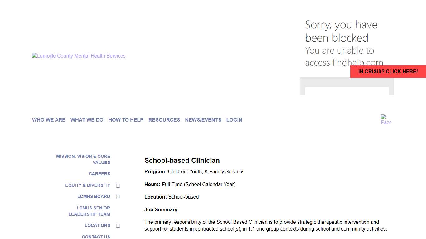 cyfs-school-based clinician : Careers : Who We Are : Lamoille County Mental Health Services